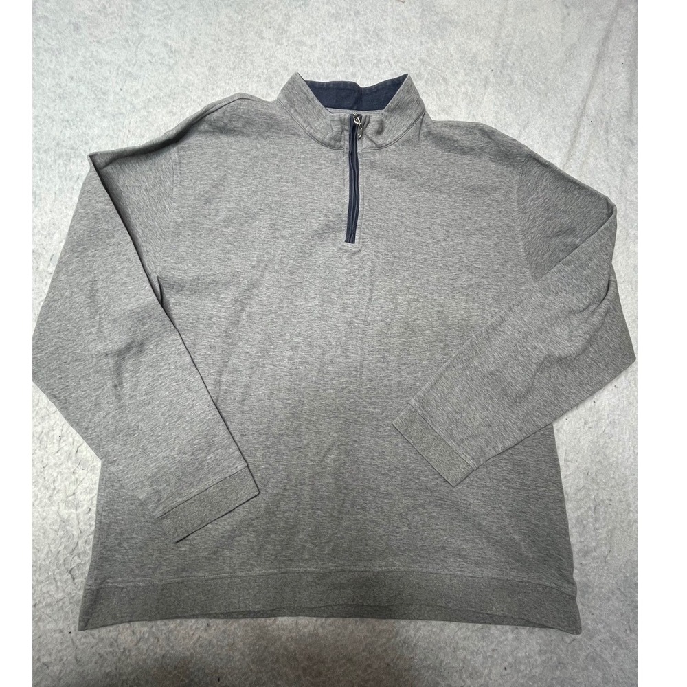 Southern Proper Canal Pullover Mens 2XL Gray Quarter Zip Sweatshirt Heathered